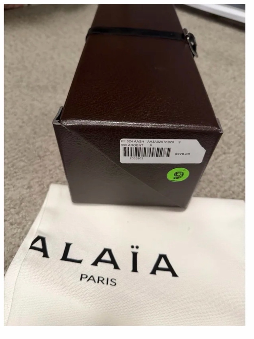 Alaia Silver Leather Ballet Flats EU39 - Picture 8 of 9